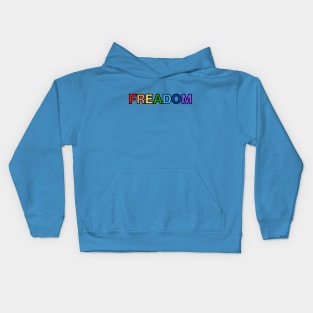 Freadom (Dark Outline) Kids Hoodie